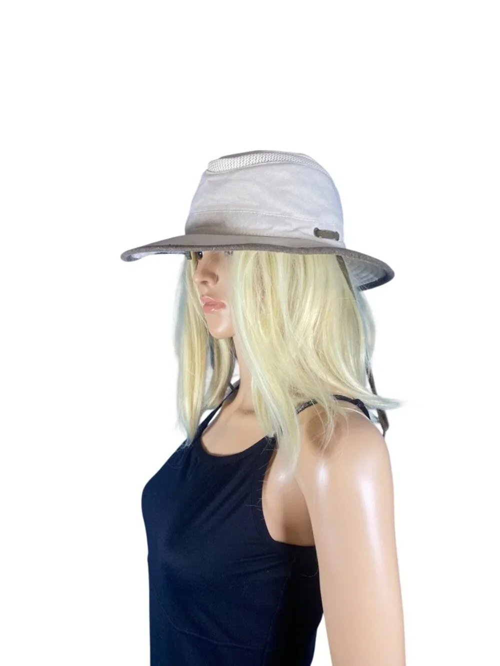 Tilley TMH55 Organic Airflo Sun Hat 7 1/4 Medium Beige Tan Trim 58CM